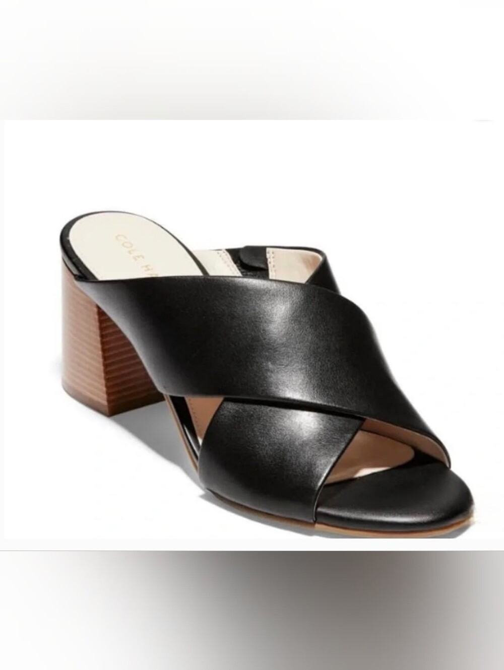 Cole Haan Dakota Criss Cross Mule Black Sandals